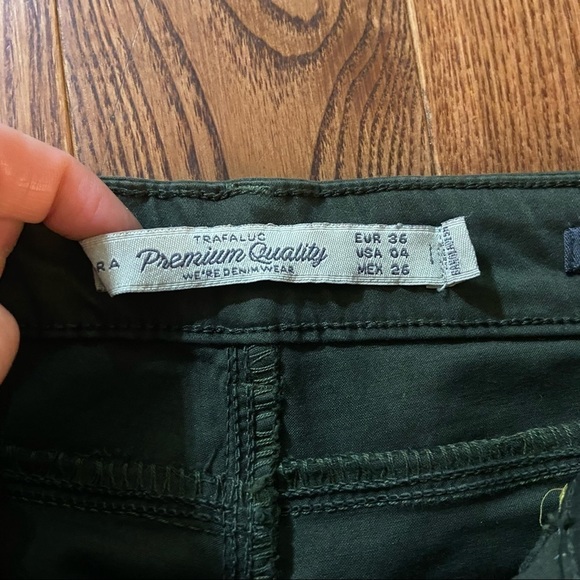 Zara  green‎ skinny jeans in size 4 - Picture 10 of 13